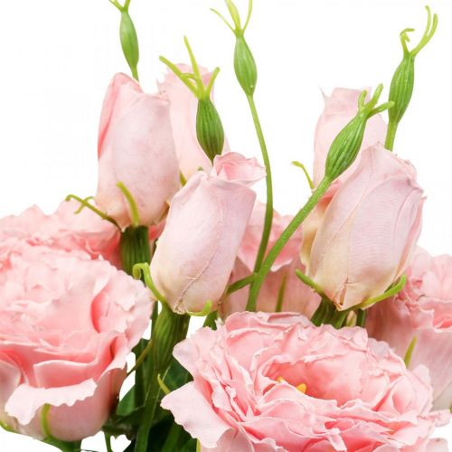 Artikel Kunstbloemen Lisianthus roze kunstzijden bloemen 50cm 5st