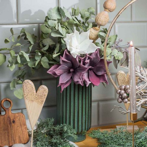 Floristik24 Kunstbloem magnolia paars foam bloem Ø10cm 6st