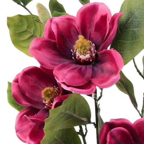 Floristik24 Kunstbloem magnolia tak, magnolia kunstroze 65cm 3st