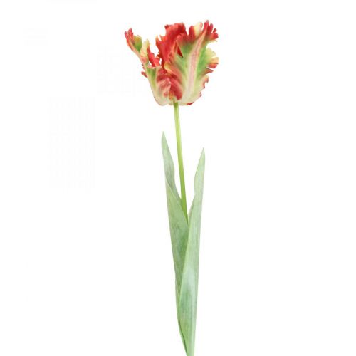 Floristik24 Kunstbloem, papegaaitulp rood geel, voorjaarsbloem 69cm