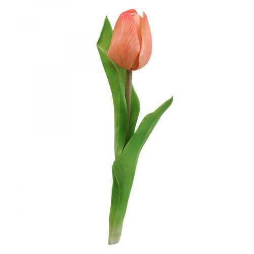 Artikel Kunstbloem Tulp Perzik Real Touch lentebloem H21cm