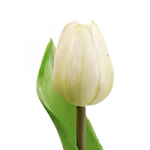 Floristik24 Tulp Wit Real Touch Lentebloem H21cm