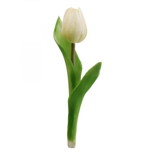 Floristik24 Tulp Wit Real Touch Lentebloem H21cm