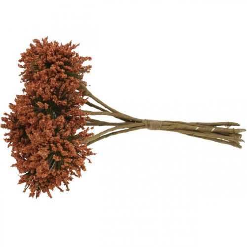 Artikel Kunstbloemen bruine sierbloemen in een bos van 4 stuks