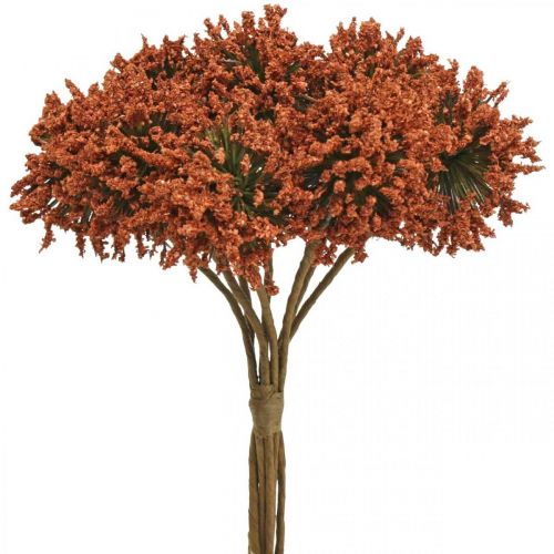 Kunstbloemen bruine sierbloemen in een bos van 4 stuks