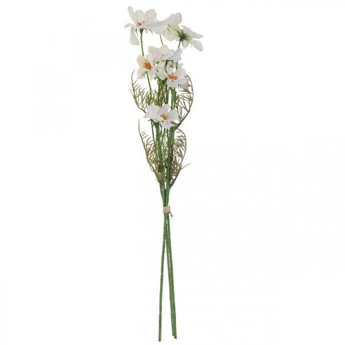 Artikel Kunstbloemen Cosmea witte zijden bloemen H51cm 3 st