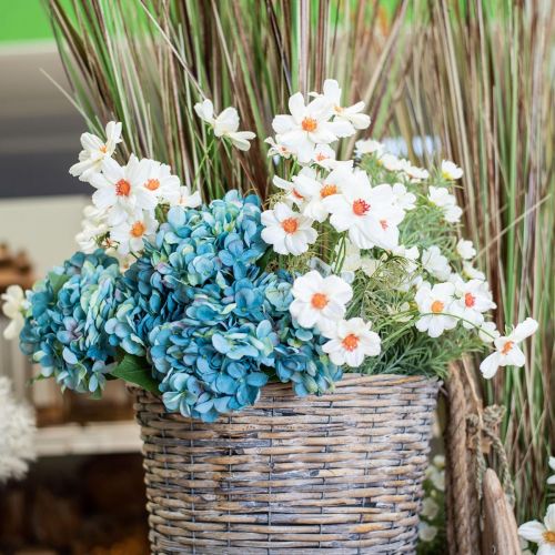Artikel Kunstbloemen Cosmea witte zijden bloemen H51cm 3 st