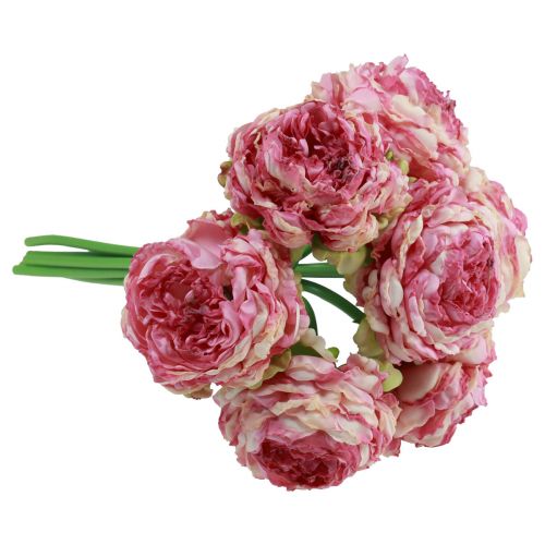 Artikel Kunstbloemen Decoratie Kunstpioenen Roze Antiek 27cm 7 st
