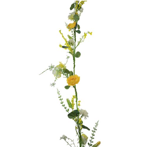 Floristik24 Kunstbloemen decoratieve hanger lente zomer geel wit 150cm