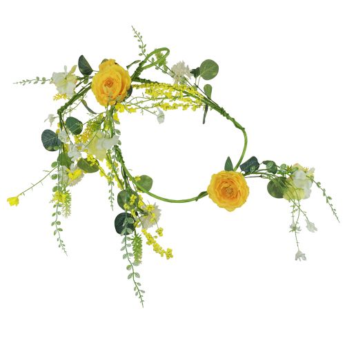 Floristik24 Kunstbloemen decoratieve hanger lente zomer geel wit 150cm