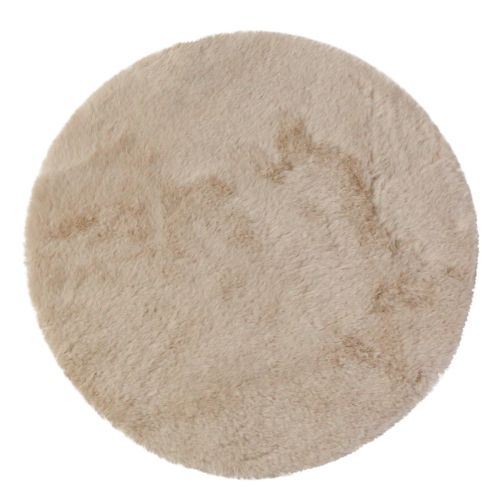 Floristik24 Imitatiebont decoratieve bont ronde tafelloper bonttapijt beige Ø38cm