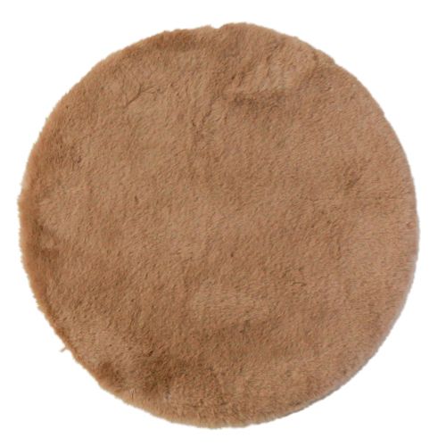 Imitatiebont sierbont ronde tafelloper bonttapijt bruin Ø38cm