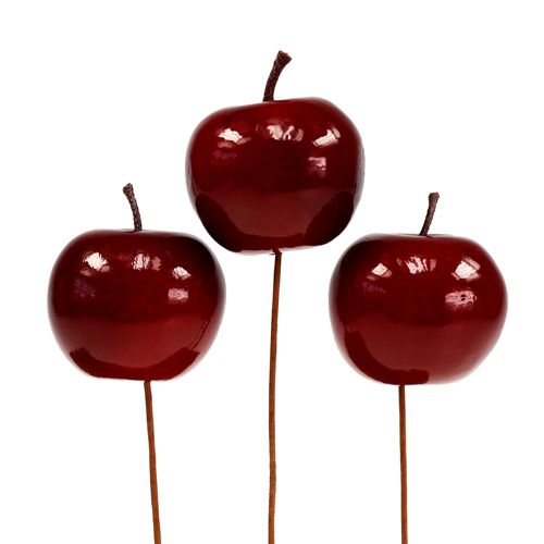 Floristik24 Fruit appel rood geverfd Ø5,5cm 12st