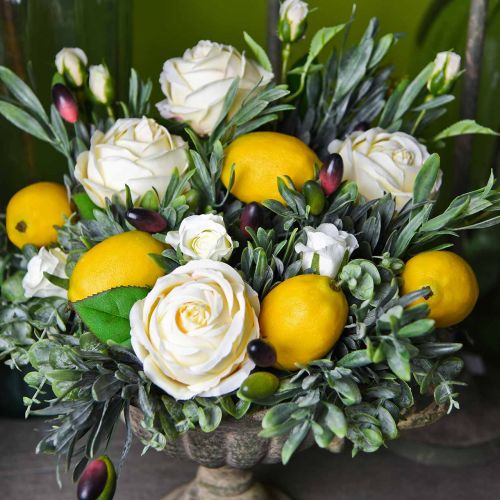 Floristik24 Kunstfruit, citroen, decoratief fruit L8,5cm Ø5cm 4st