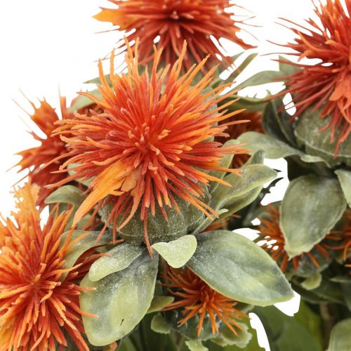 Floristik24 Kunstplanten saffloer distel tak distel oranje 4st