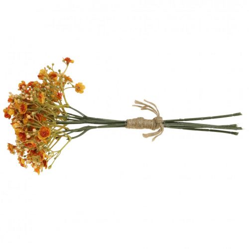 Artikel Gypsophila kunstbloemen gipskruid oranje L30cm 6 stuks in een bos