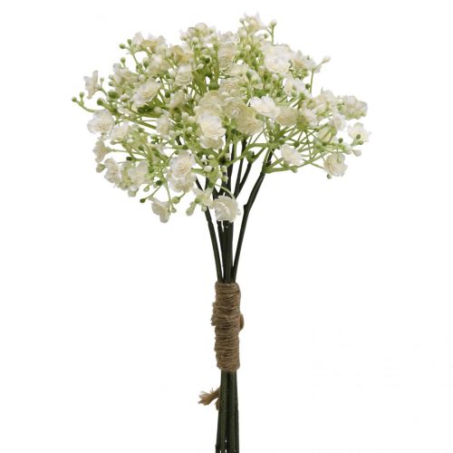 Floristik24 Gypsophila kunstbloemen gipskruid wit L30cm 6 stuks in een bos