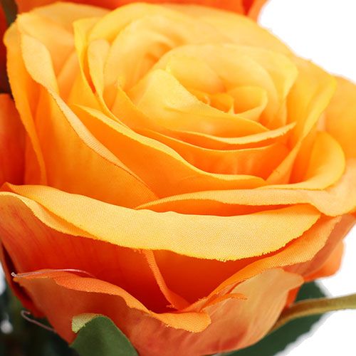 Floristik24 Kunstrozen gevuld oranje Ø6cm L37cm 6st