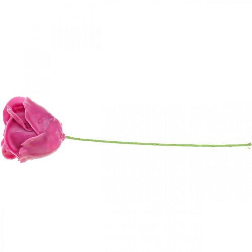 Artikel Kunstrozen fuchsia wasrozen decoratieve rozen was Ø6cm 18 st
