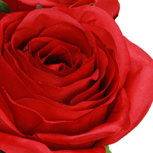 Artikel Kunstrozen Rode rozen Decoratiebloem Ø6cm H6cm L50cm 4 stuks