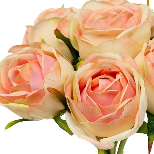 Floristik24 Kunstrozen roze kunstrozen 28cm bos 7 stuks