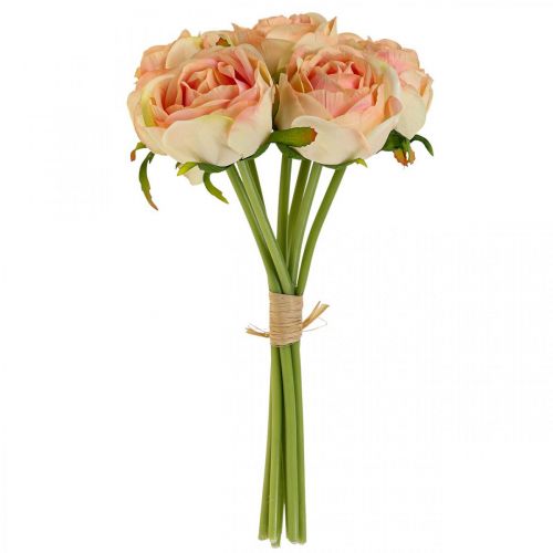 Floristik24 Kunstrozen roze kunstrozen 28cm bos 7 stuks