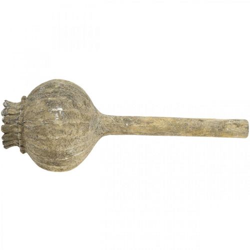 Artikel Kunststeen deco klaproos antiek deco bruin Ø11cm 30cm