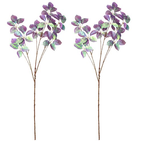 Artikel Kunsttak bladeren decoratie paars metallic L103cm 2st