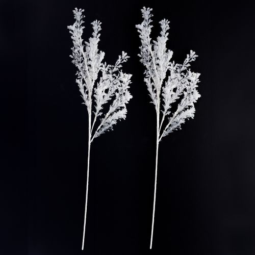 Artikel Kunstmatige tak mat decoratieve tak winterdecoratie wit 78cm 2 stuks