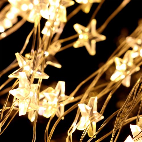 Floristik24 LED lichtbundel ster voor buiten 320 1m zilver / warm wit