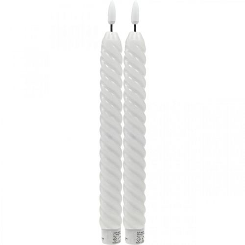 LED-stokkaarsen wit timer echte was voor batterij 25cm 2 stuks
