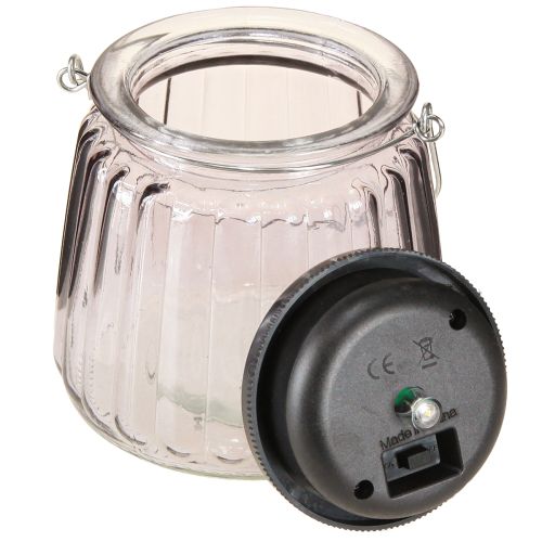 Artikel LED Tuinlamp Glas Solar voor Hangend Paars Ø10.5cm 2st