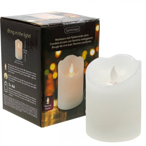 Artikel LED kaarsvet stompkaars LED waxkaarsen Ø7.5cm H10cm