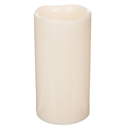 Grote LED-kaars op batterijen met timer, warm wit, voor buiten, 25 cm