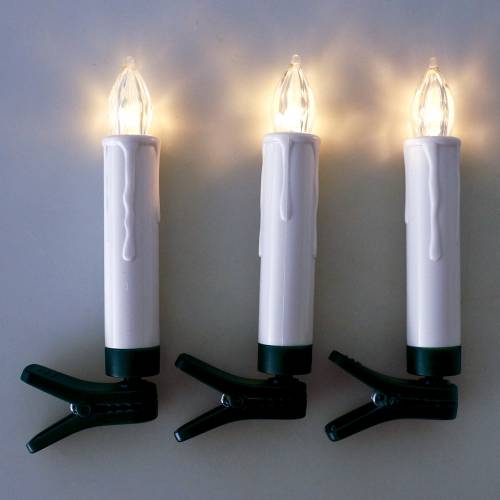 Artikel LED boomkaarsen 10cm warm wit met afstandsbediening 10st