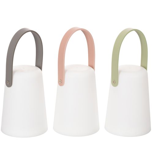 Lamp met handvat, draagbare LED-lamp voor binnen- en buitengebruik, 22 cm, 3 stuks