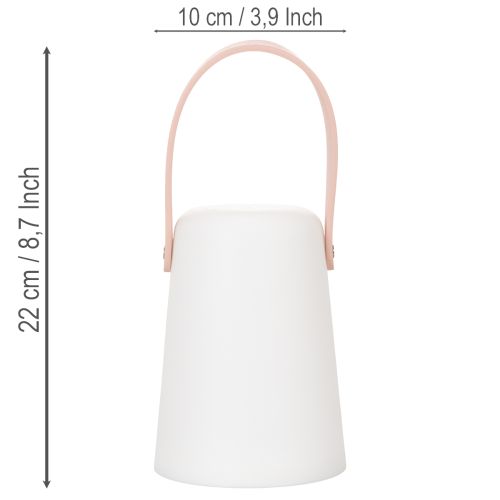 Lamp met handvat, draagbare LED-lamp voor binnen- en buitengebruik, 22 cm, 3 stuks | Floristik24.nl