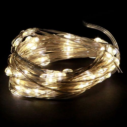 LED-lichtketting 100 Micro LED warmwit timer 4 stuks