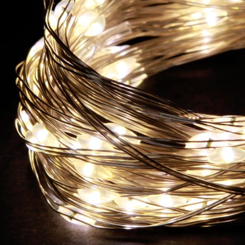 Artikel LED-lichtketting 100 Micro LED warmwit timer 4 stuks