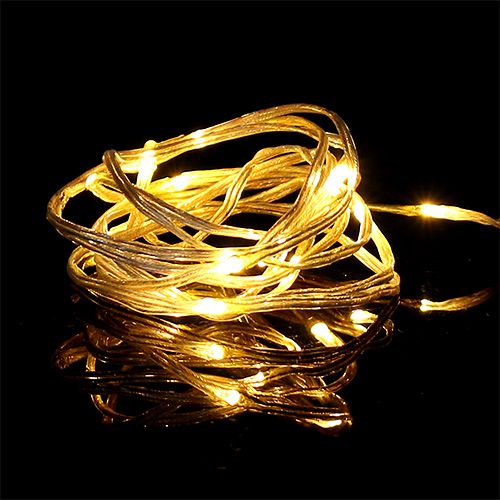 Floristik24 LED lichtketting 20 indoor 2m warm wit timer werkt op batterijen