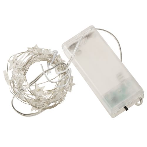 Artikel LED-lichtsnoer sterren 20 micro-LED's warm wit timer 6 stuks
