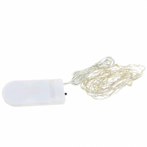 Floristik24 Lichtketting LED lichtdraad met batterij warm wit 20er 2m