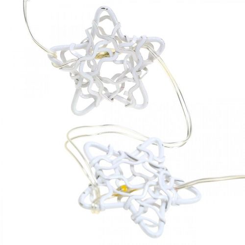 Artikel LED lichtketting stars micro LED timer binnen wit 1.90m