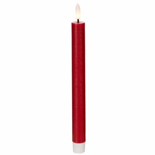 LED-kaars, rood met warm wit