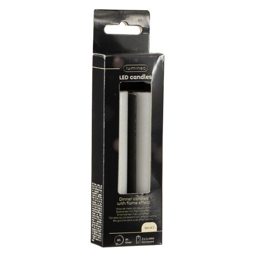 Artikel LED-stokkaars witte waskaars LED warm wit 14,5cm 2 stuks
