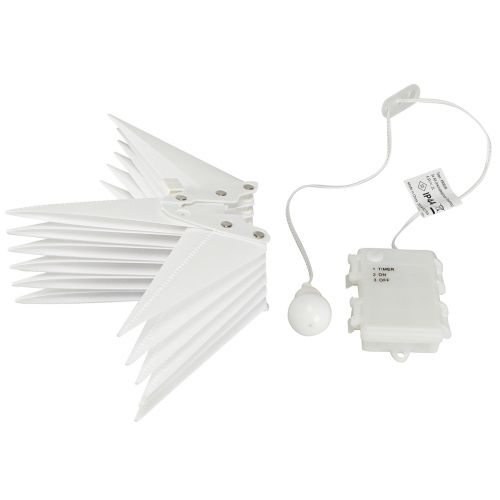 Floristik24 LED ster 3D wit timer batterij buiten Ø30cm H74cm