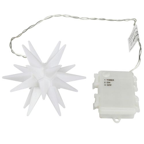 Floristik24 LED ster buiten wit licht ster batterij Ø12cm H66cm