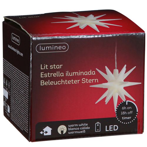 Artikel LED ster buiten wit licht ster batterij Ø12cm H66cm
