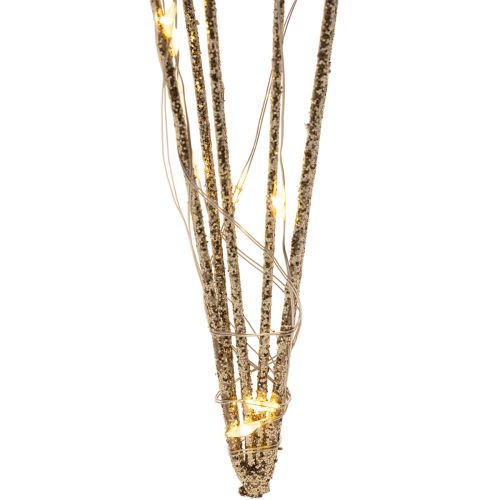 Decoratieve LED-ster van draad, hangende decoratie voor binnen, 40 LED's, warm wit, 42 cm | Floristik24.nl