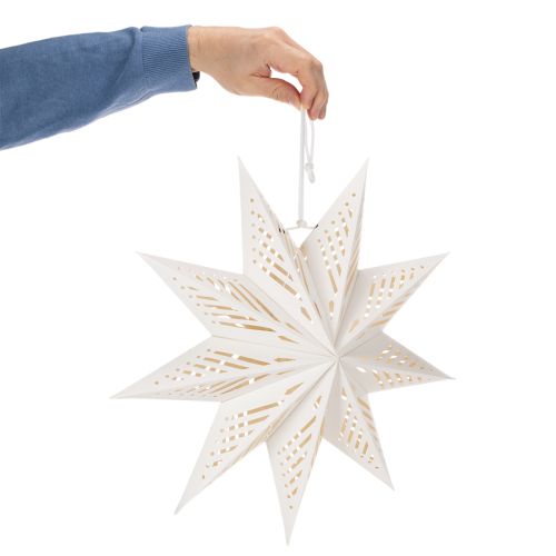 Kerstster LED-decoratie om op te hangen, warm wit, voor binnen, 38 cm | Floristik24.nl